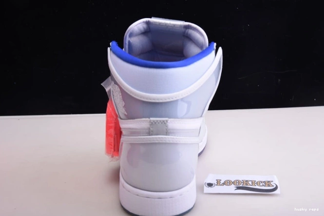 Rep Husky Jordan Racer Blue High CK6637-104 Air White Retro Zoom 1 0709